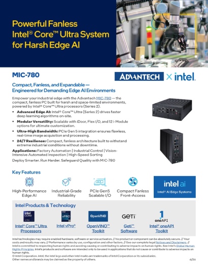 Advantech Unveils MIC-743: Delivering Powerful P - Advantech